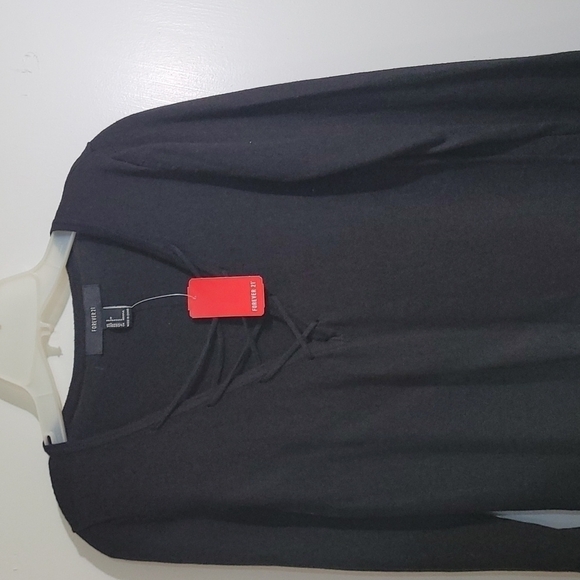 NWT Forever 21 Black Sweater Dress Longsleeve Black Size Small - Picture 3 of 10